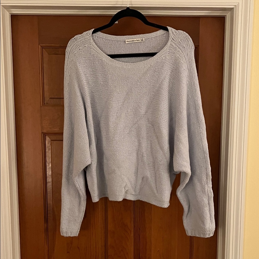 Abercrombie & Fitch Light Blue Crewneck Knit Sweater